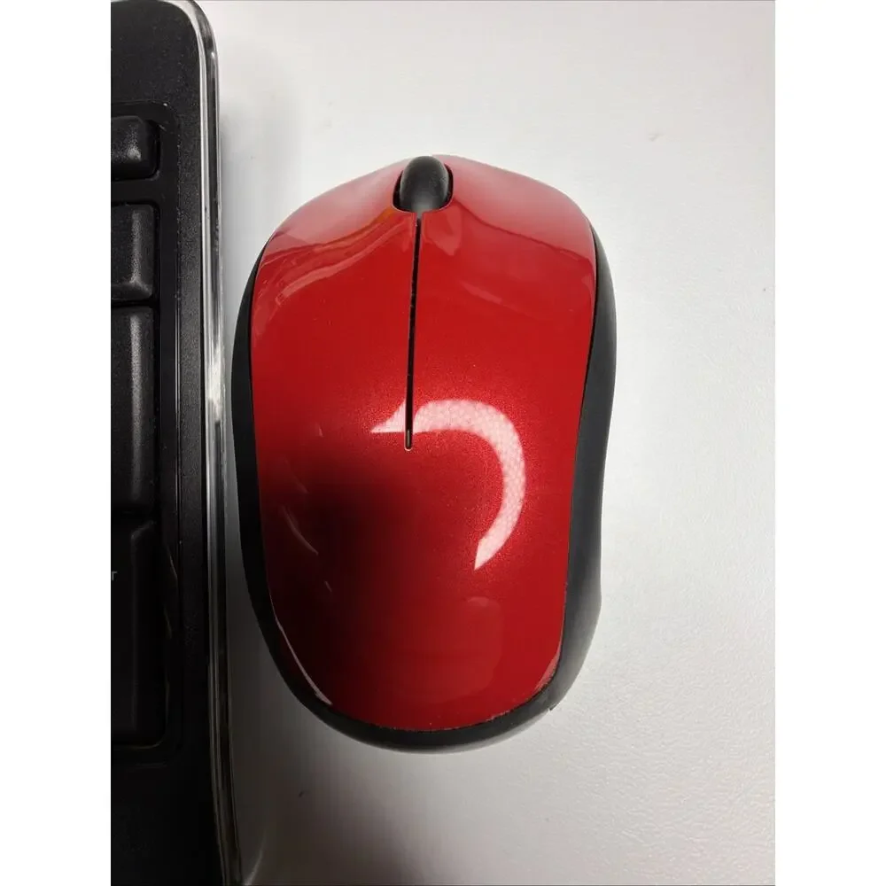 Logitech K520 Wireless Keyboard W/ USB Unifying Receiver & Mouse Red M310